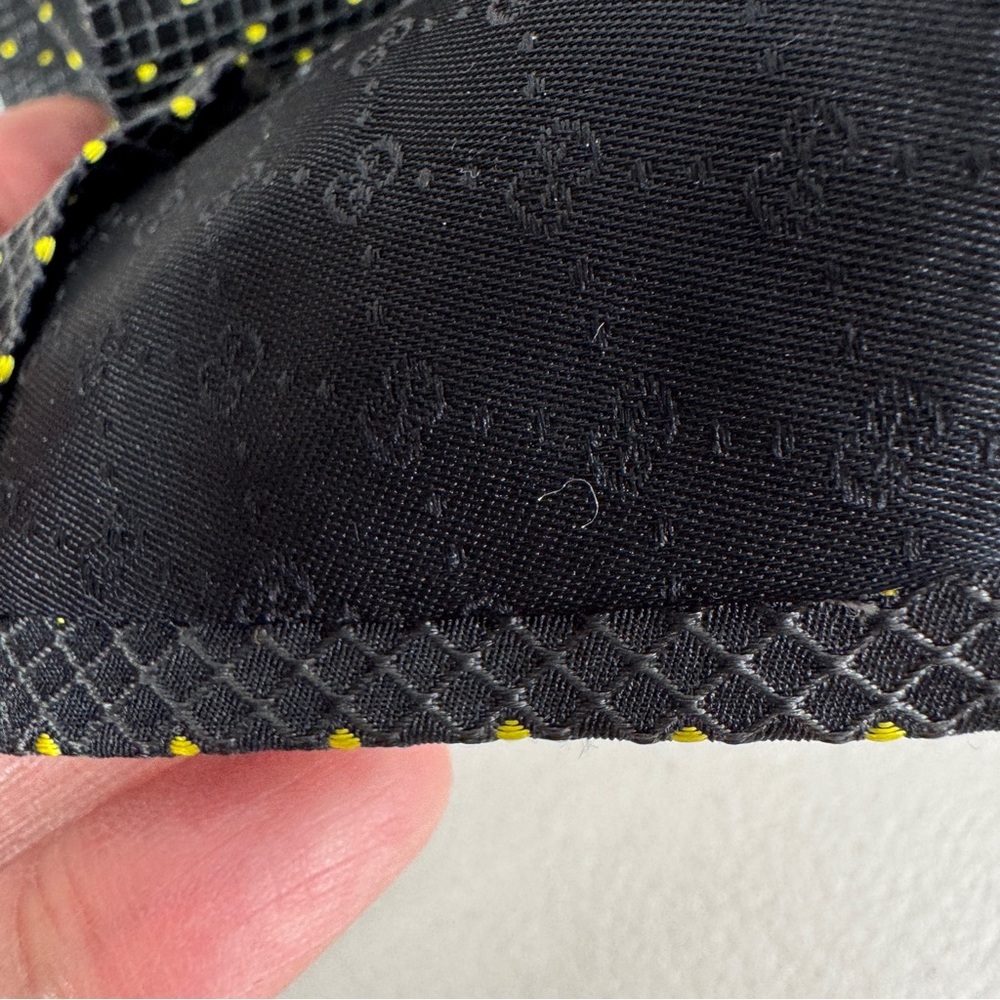 Gucci Silk Tie Gray Yellow Micro Dot Pattern Designer Luxury Necktie - Picture 15 of 16